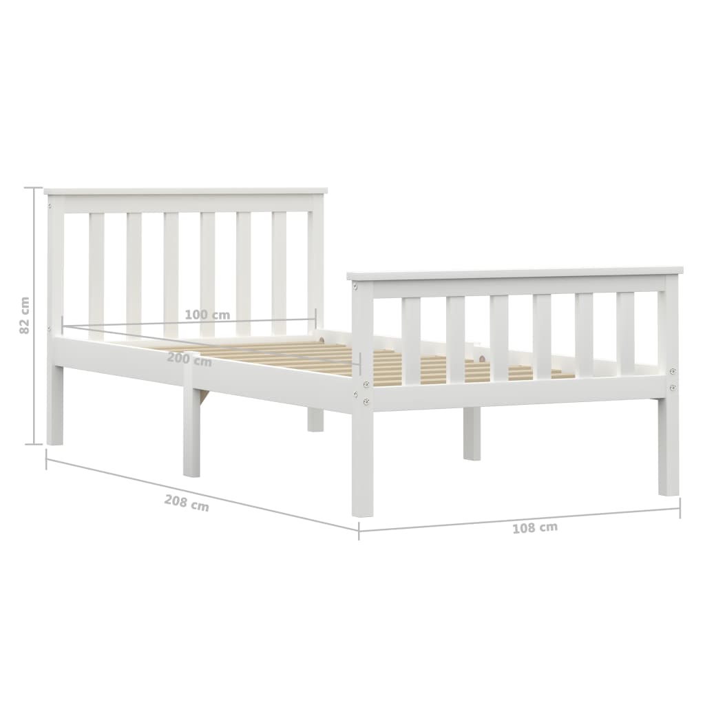 Bed Frame Without Mattress Solid Pinewood