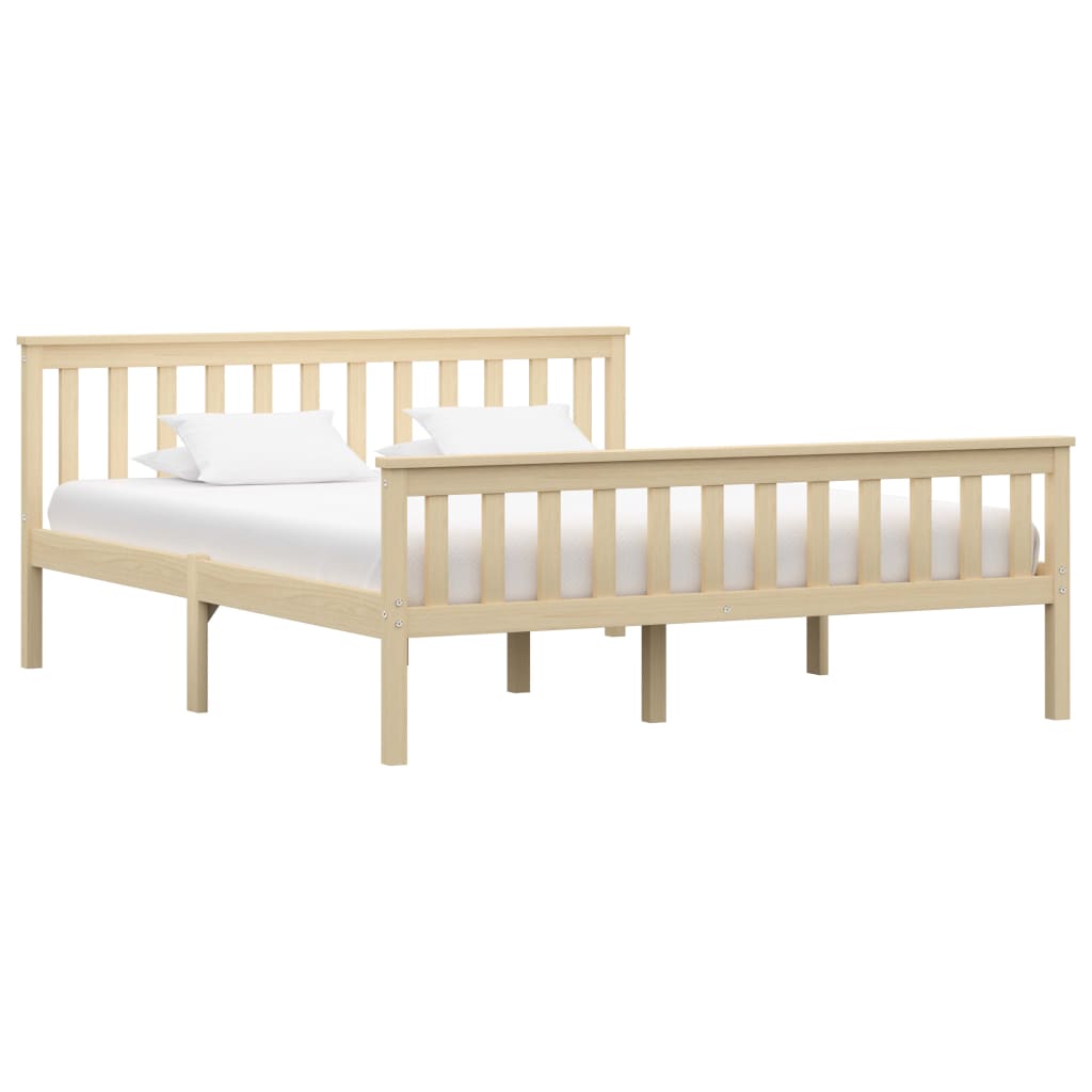 Bed Frame Without Mattress Solid Pinewood