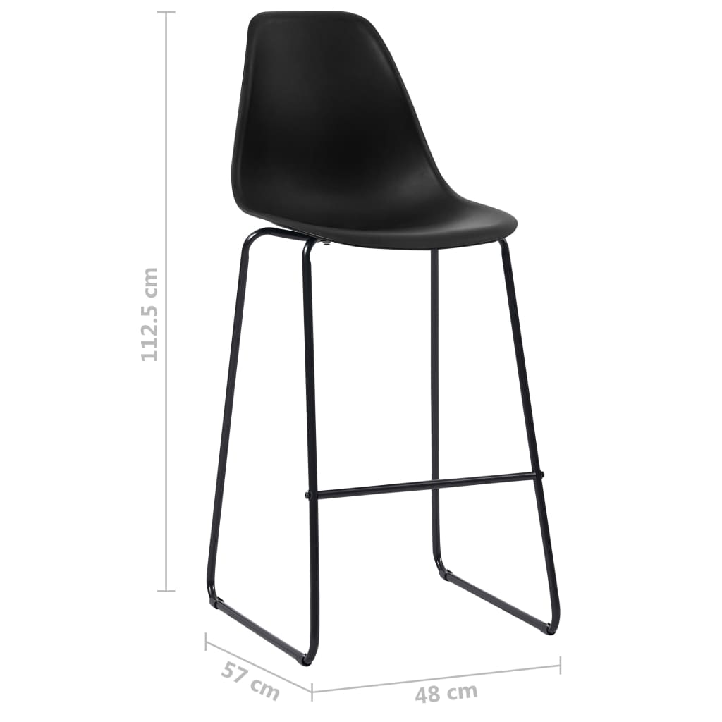 Bar Chairs 2 Pcs Plastic