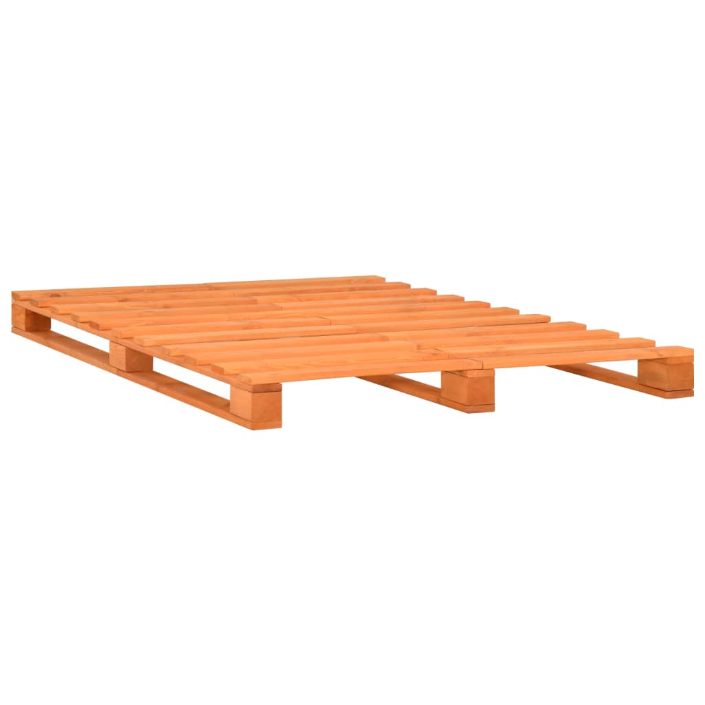 Pallet Bed Frame Without Mattress Brown 160X200Cm Solid Wood