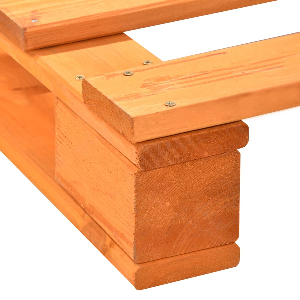 Pallet Bed Frame Without Mattress Brown 160X200Cm Solid Wood