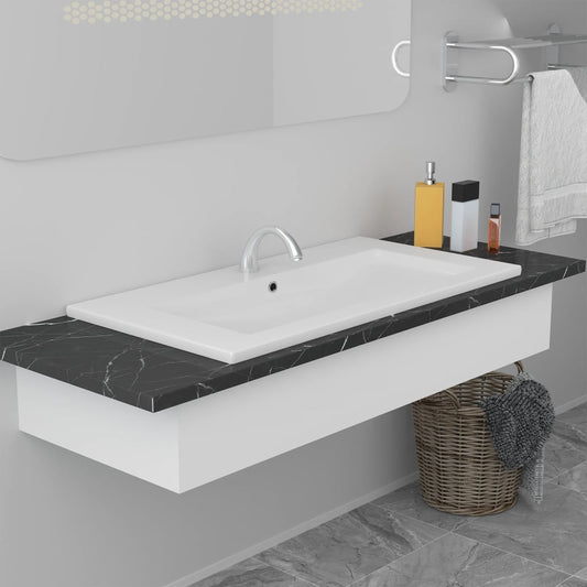 Built-In Basin Ceramic White