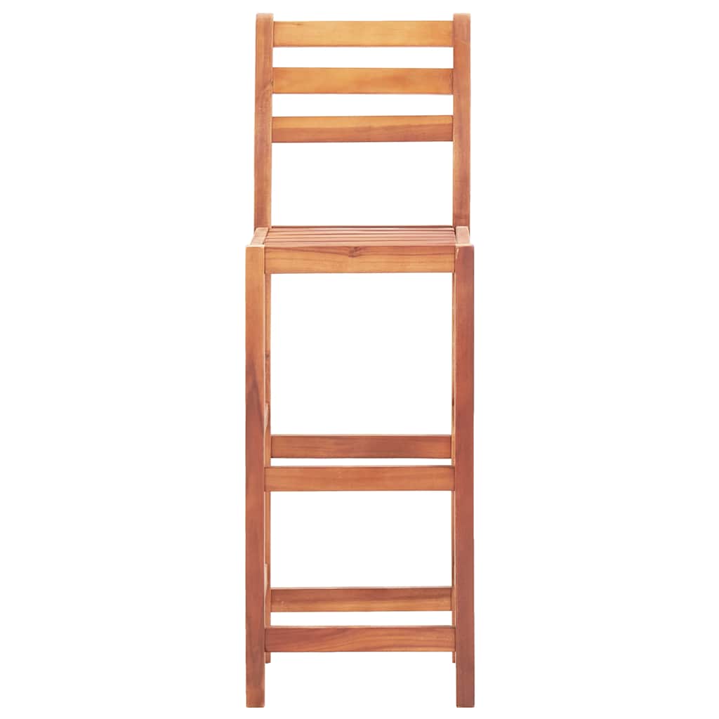 Bar Chairs 2 Pcs Solid Acacia Wood