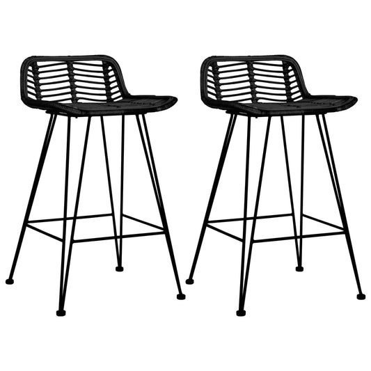 Bar Chairs 2 Pcs Rattan