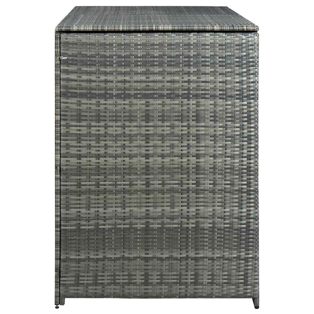 Double Wheelie Bin Shed Poly Rattan 148X77X111 Cm