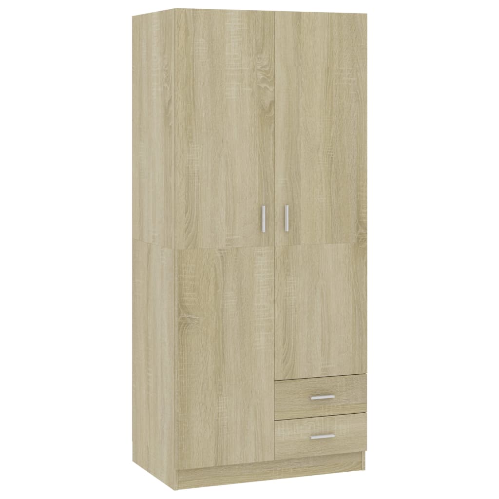 Wardrobe Sonoma Oak 80X52X180 Cm Engineered Wood