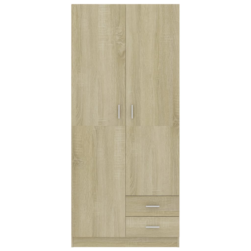 Wardrobe Sonoma Oak 80X52X180 Cm Engineered Wood