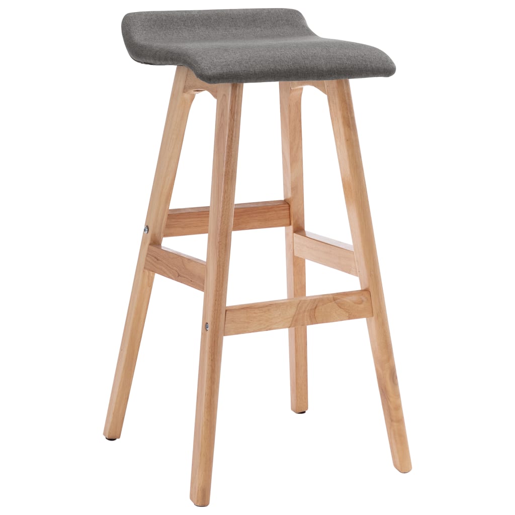 Bar Stools 2 Pcs Dark Grey Fabric