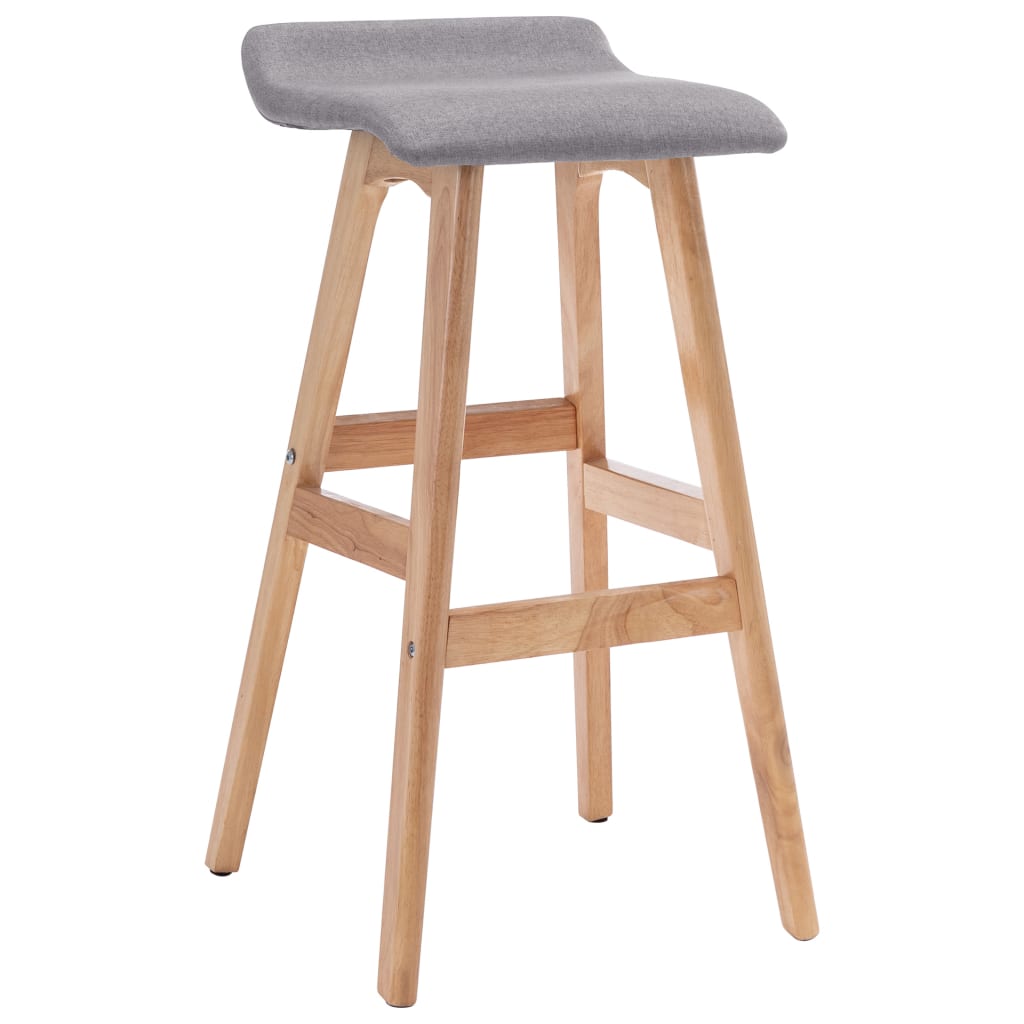 Bar Stools 2 Pcs Dark Grey Fabric