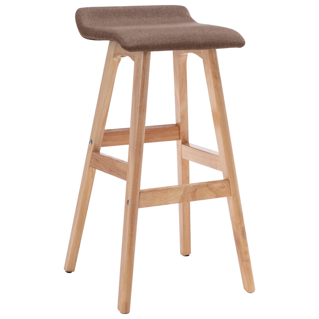 Bar Stools 2 Pcs Dark Grey Fabric