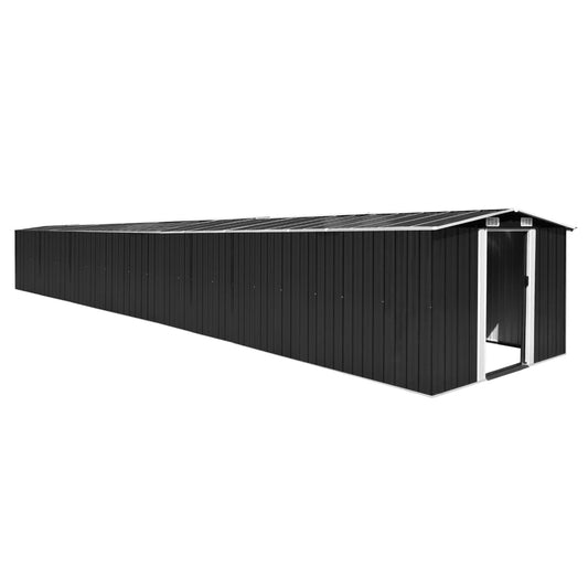 Garden Shed Anthracite 257X990X181 Cm Galvanised Steel