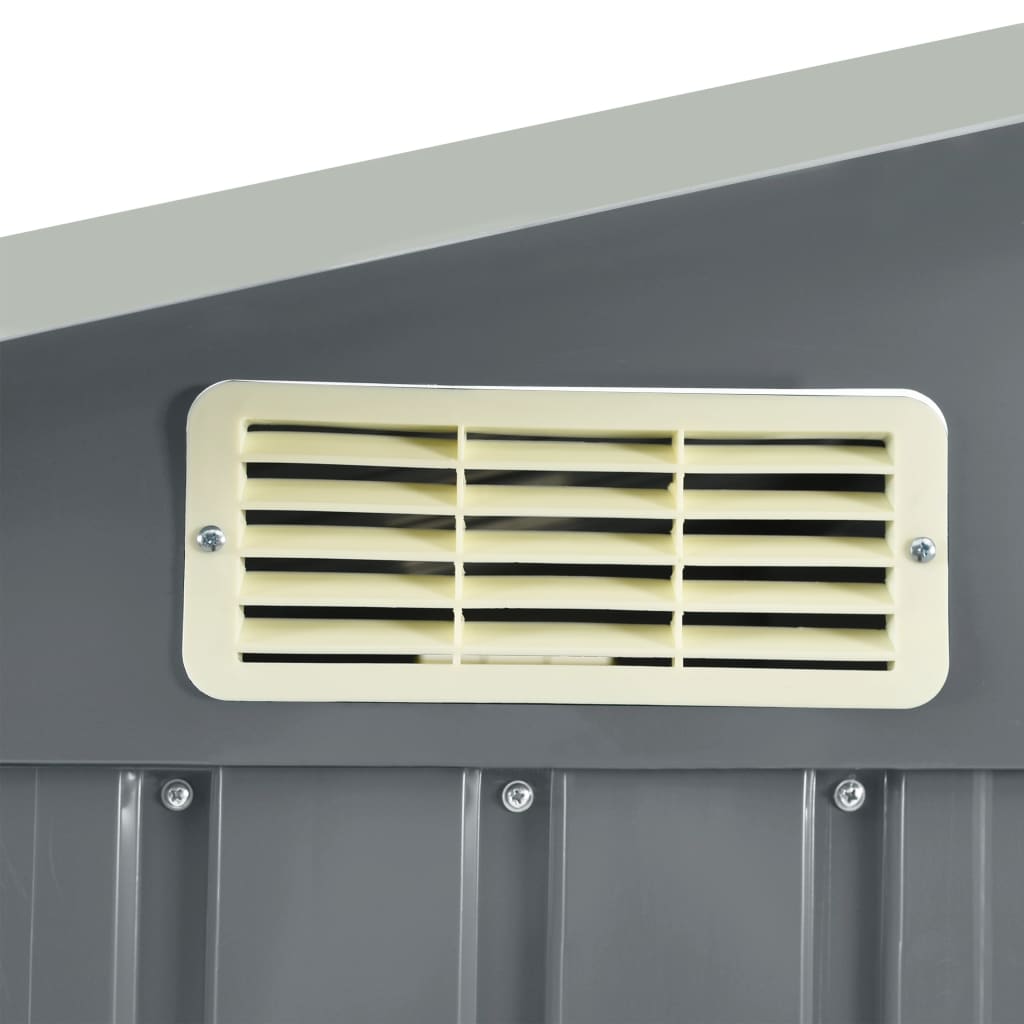 Garden Shed With Rack 205X130X183 Cm Iron