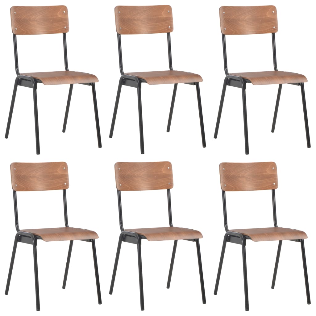 Dining Chairs 4 Pcs Solid Plywood Steel