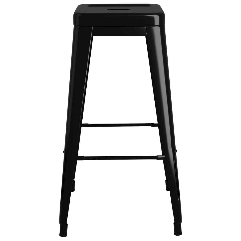 Bar Stools Stackable 2 Pcs Metal