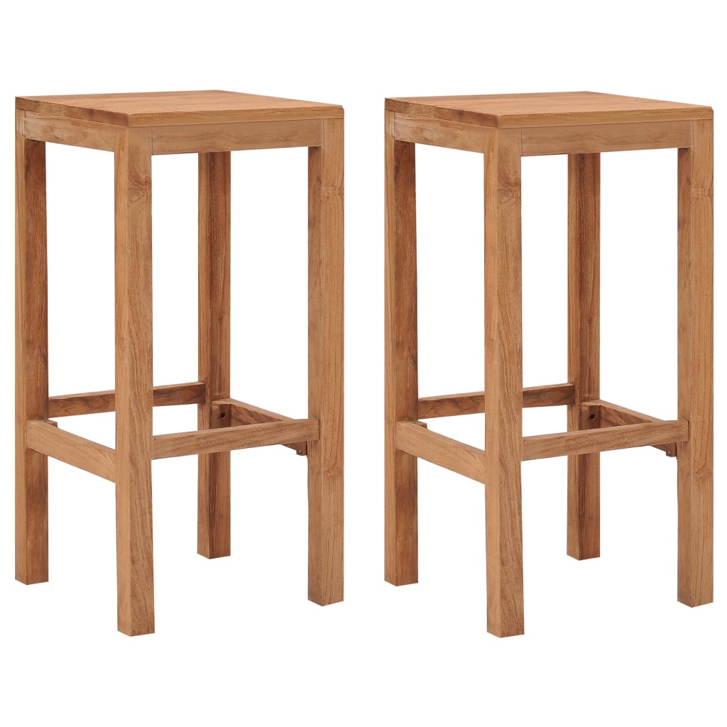 Bar Stools 4 Pcs Solid Teak Wood