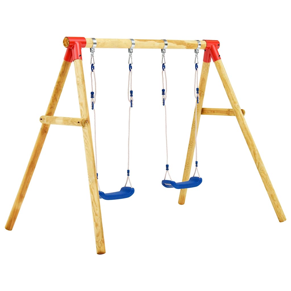 Swing Set 230X130X166 Cm Pinewood