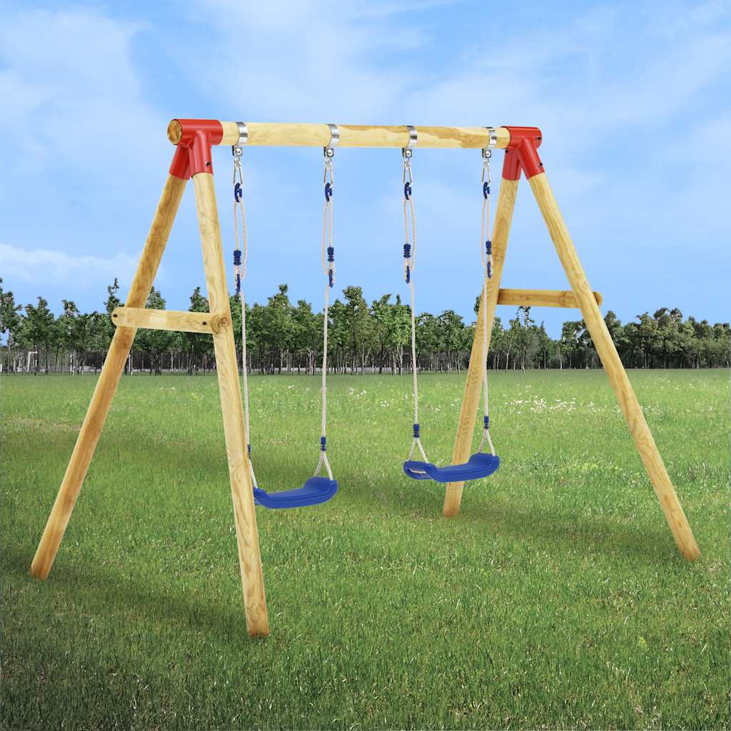 Swing Set 230X130X166 Cm Pinewood