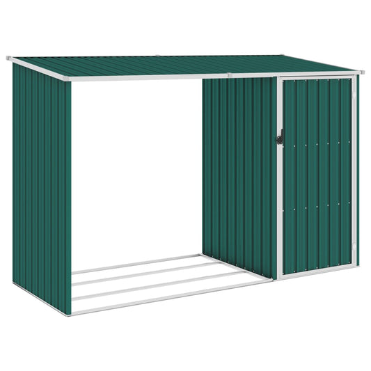 Garden Firewood Shed 245X98X159 Cm Galvanised Steel