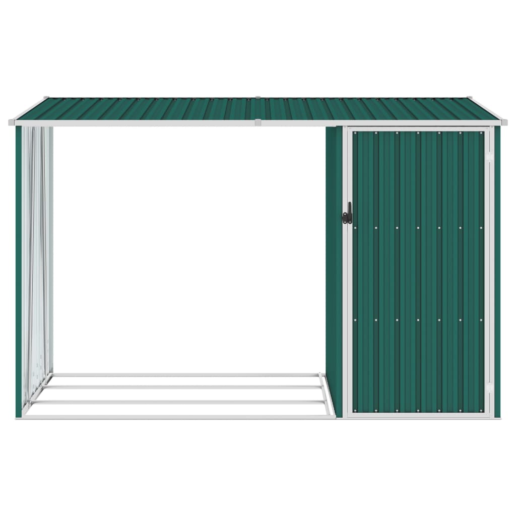 Garden Firewood Shed 245X98X159 Cm Galvanised Steel