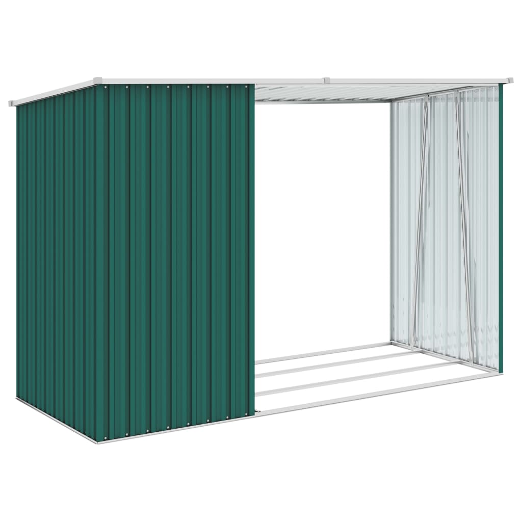 Garden Firewood Shed 245X98X159 Cm Galvanised Steel