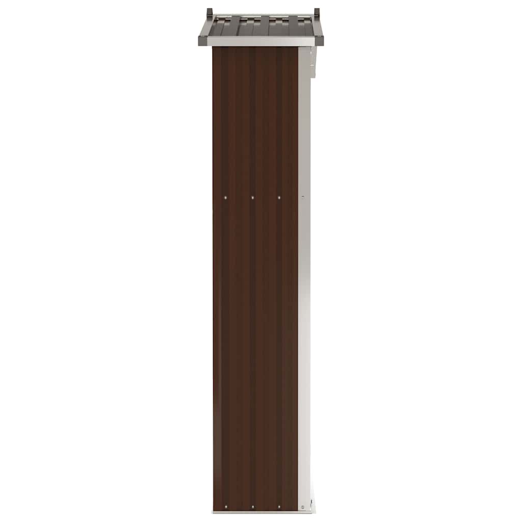 Garden Shed 116X45X175 Cm Galvanised Steel