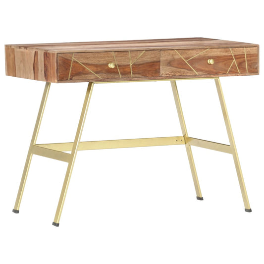 Writing Desk With Drawers 100X55X75 Cm Solid Acacia Wood