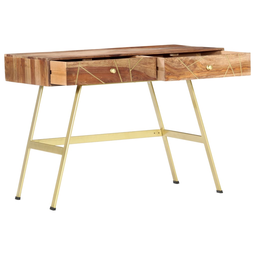Writing Desk With Drawers 100X55X75 Cm Solid Acacia Wood