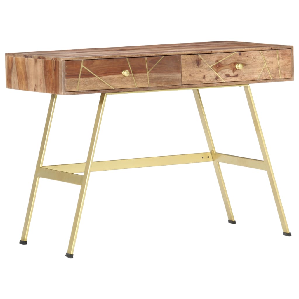 Writing Desk With Drawers 100X55X75 Cm Solid Acacia Wood