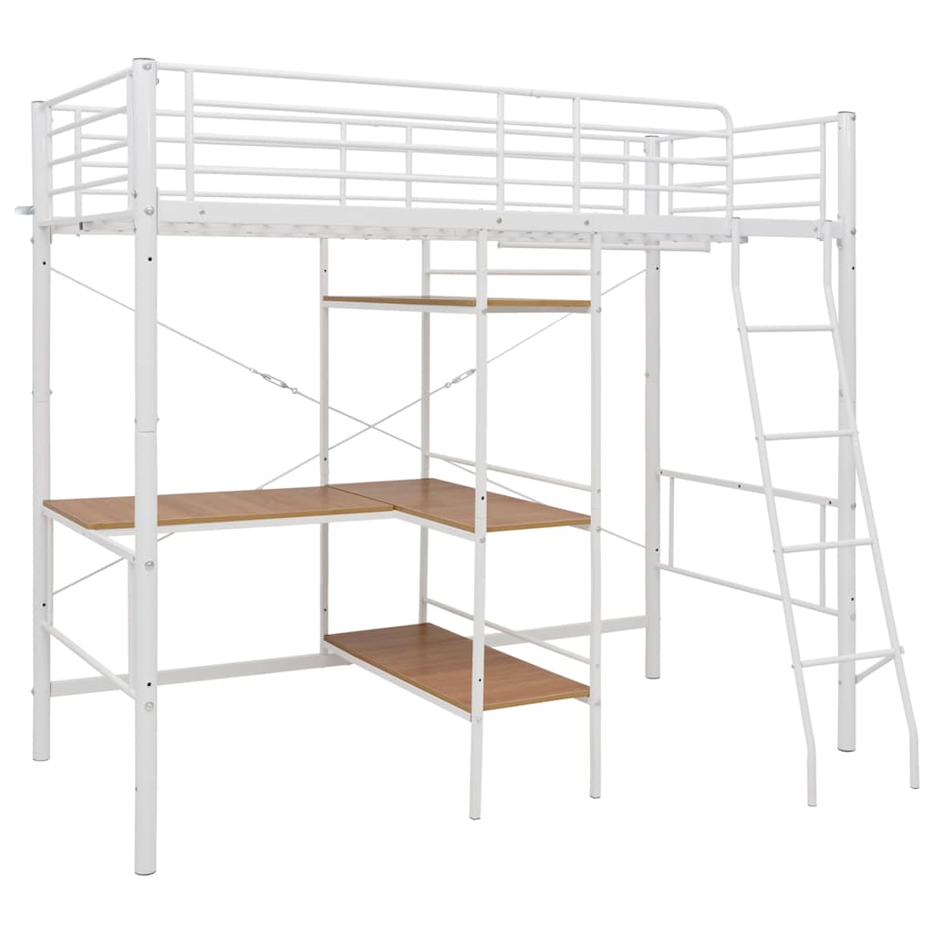 Bunk Bed With Table Without Mattress Metal