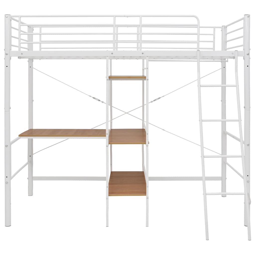 Bunk Bed With Table Without Mattress Metal