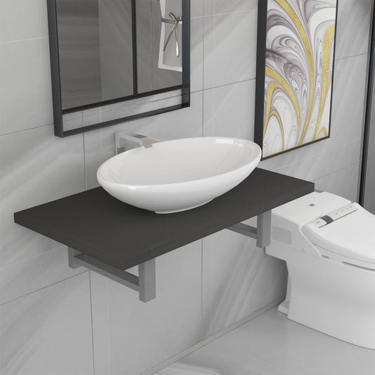 Two Piece Bathroom Furniture Set Ceramic