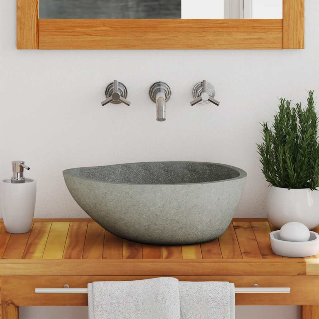Basin River Stone Oval (37-46)X(29-36) Cm