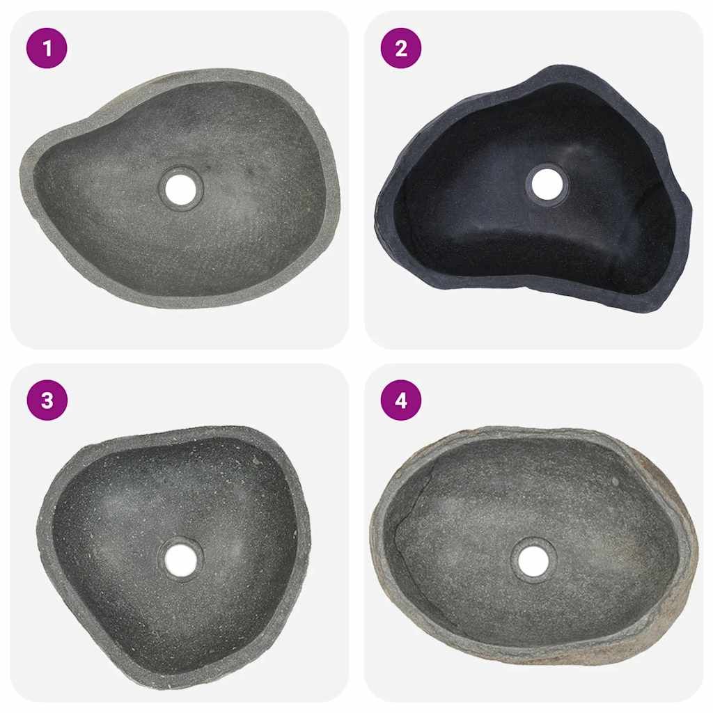 Basin River Stone Oval (37-46)X(29-36) Cm