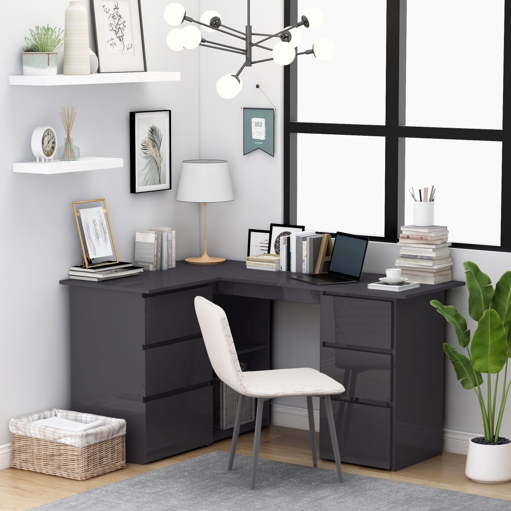 Corner Desk 145X100X76 Cm Engineered Wood