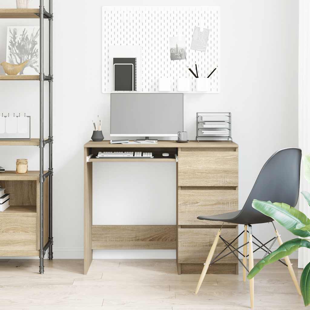 Desk 90X45X76 Cm Engineered Wood