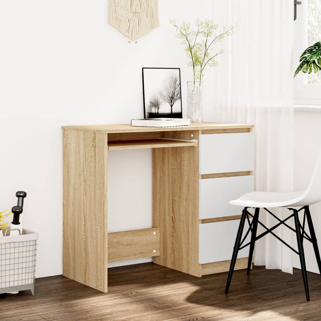 Desk 90X45X76 Cm Engineered Wood