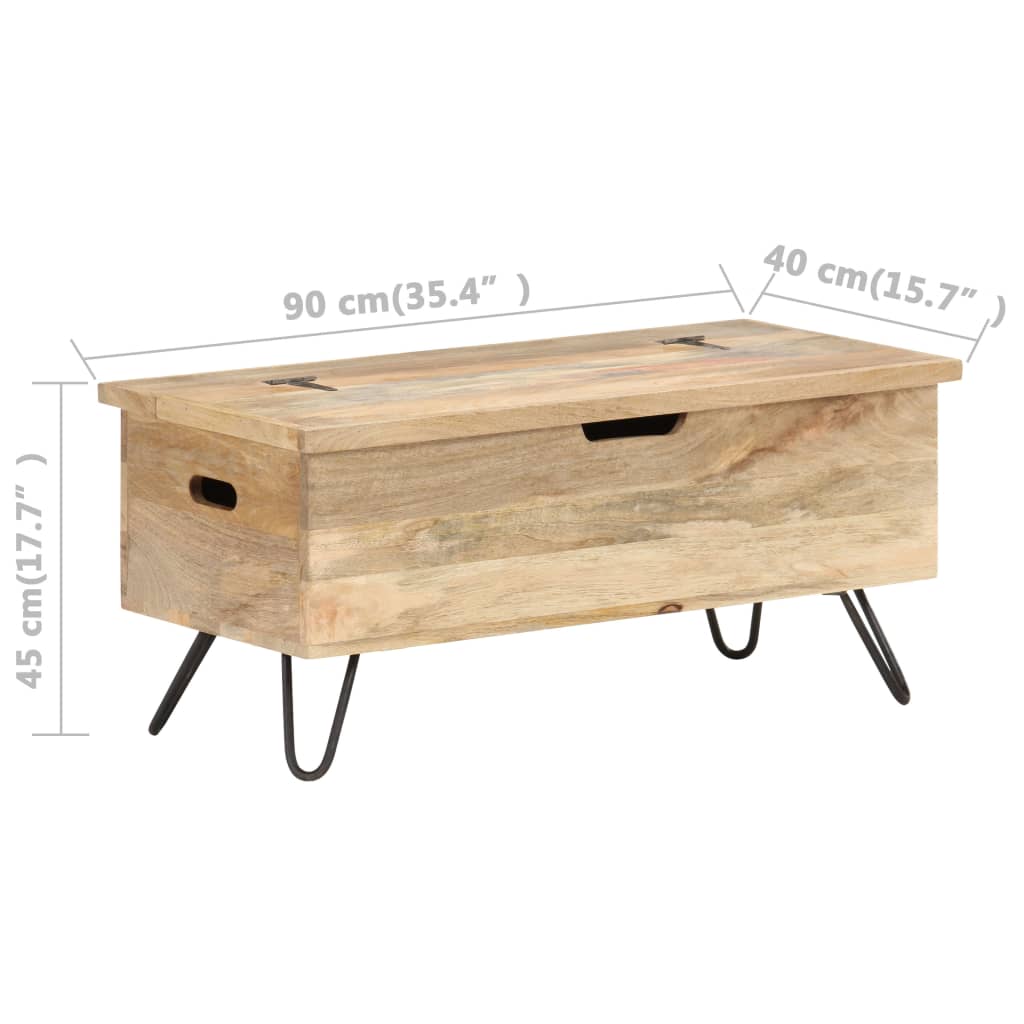 Chest 90X40X45 Cm Solid Mango Wood