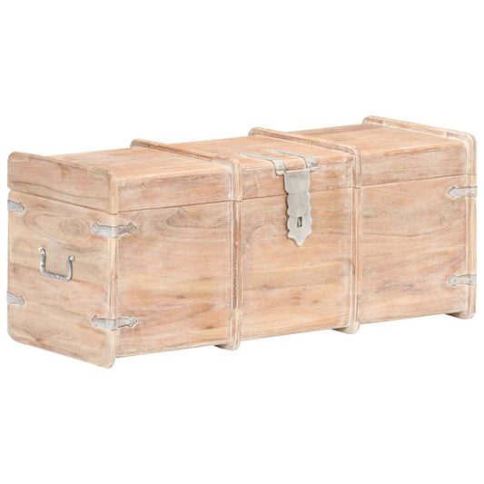 Storage Chest 90X40X40 Cm Solid Acacia Wood