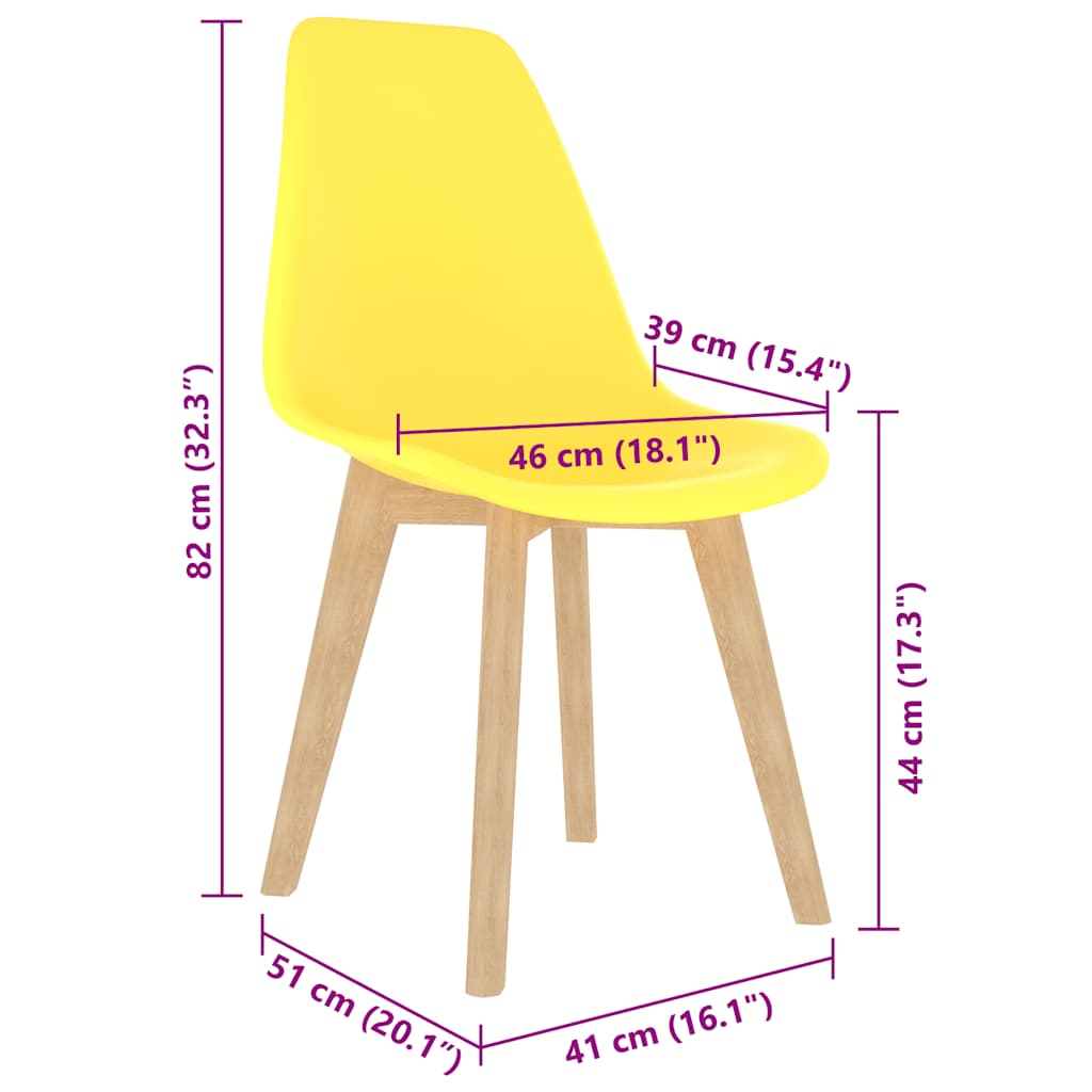 Dining Chairs 6 Pcs Plastic