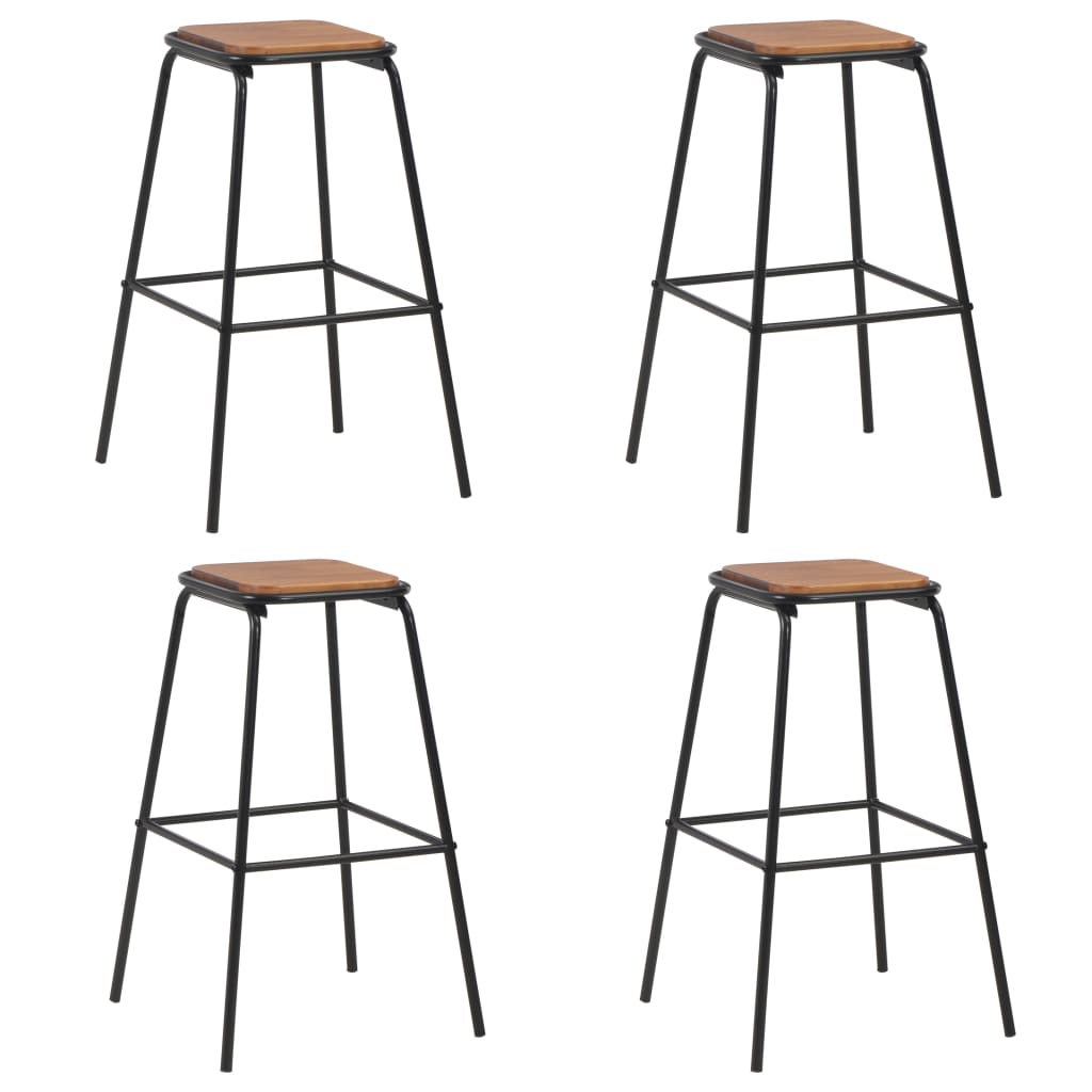 Bar Stools 4 Pcs Steel