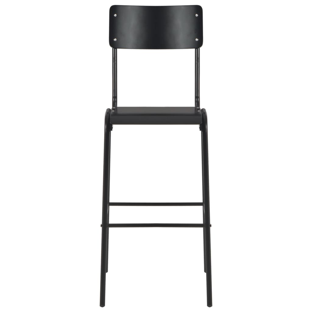 Bar Chairs 6 Pcs Solid Plywood Steel
