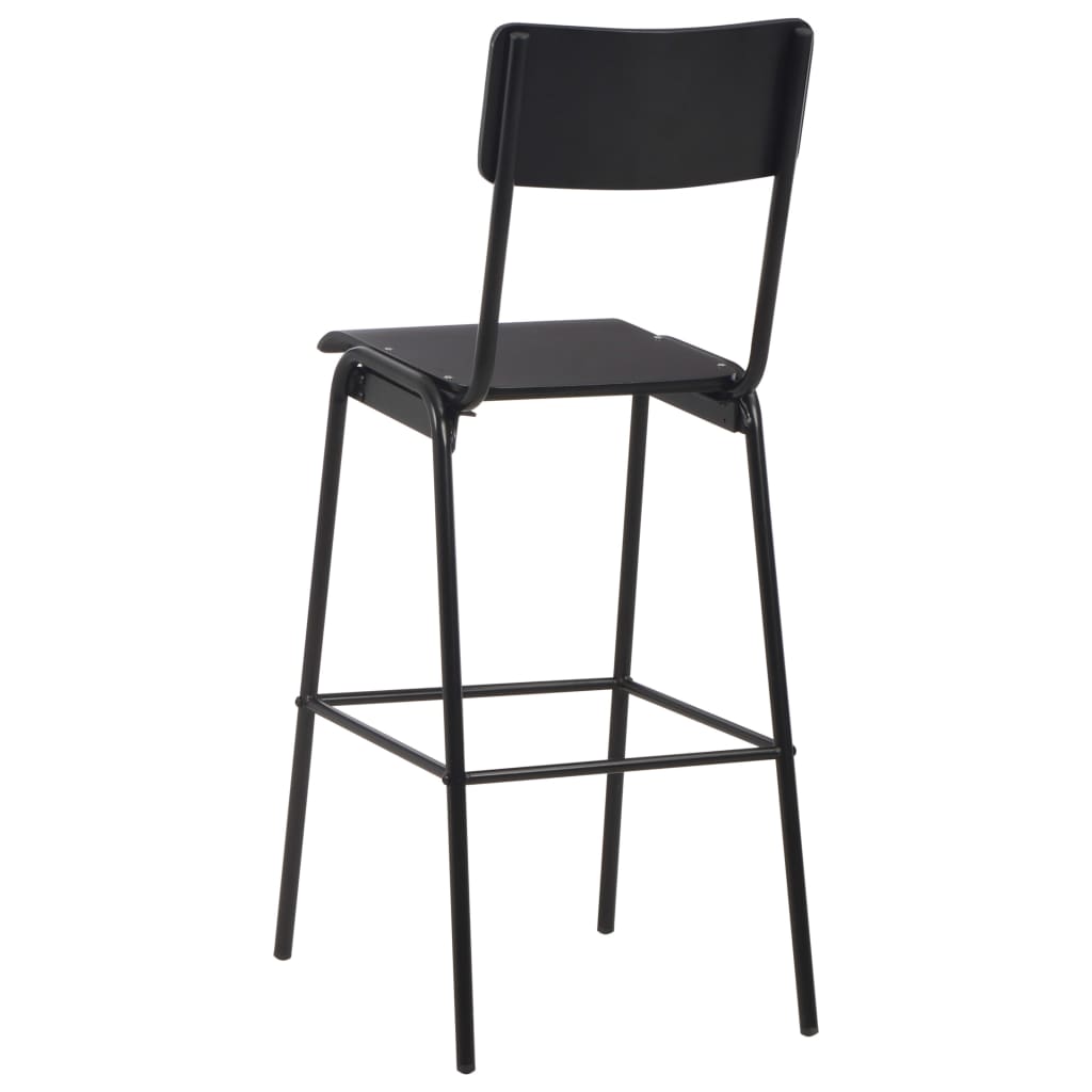 Bar Chairs 6 Pcs Solid Plywood Steel