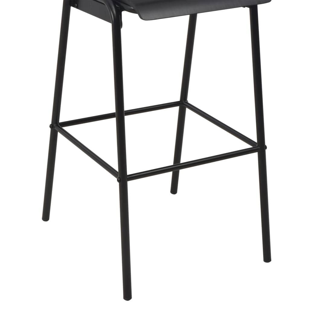 Bar Chairs 6 Pcs Solid Plywood Steel