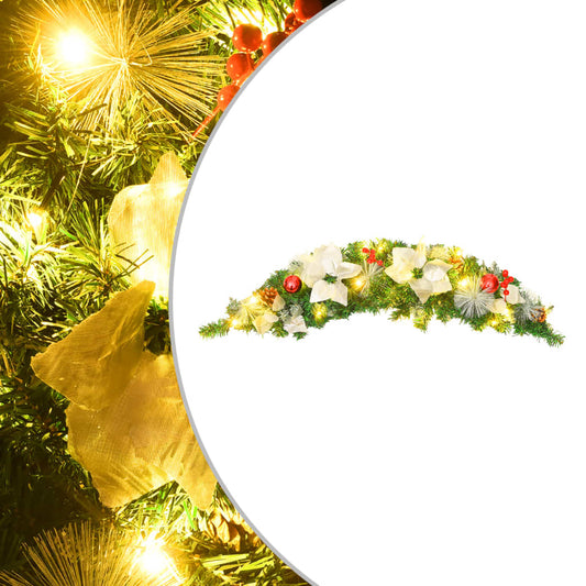 Christmas Arch With Led Lights Green 90 Cm Pvc