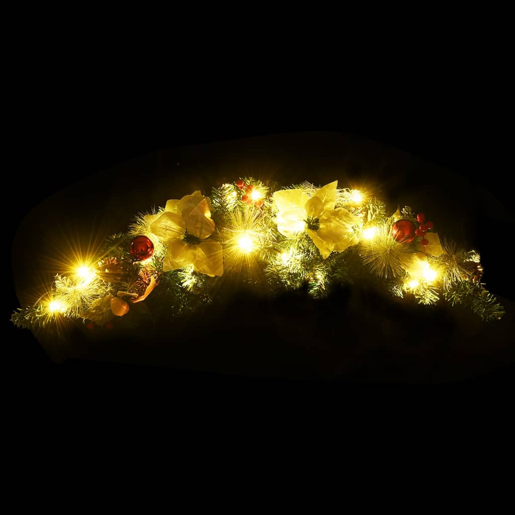 Christmas Arch With Led Lights Green 90 Cm Pvc
