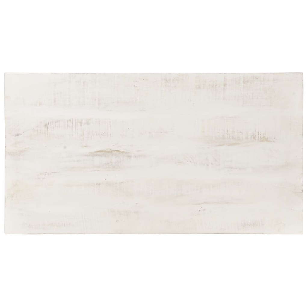 Coffee Table White 110X60X45 Cm Solid Mango Wood