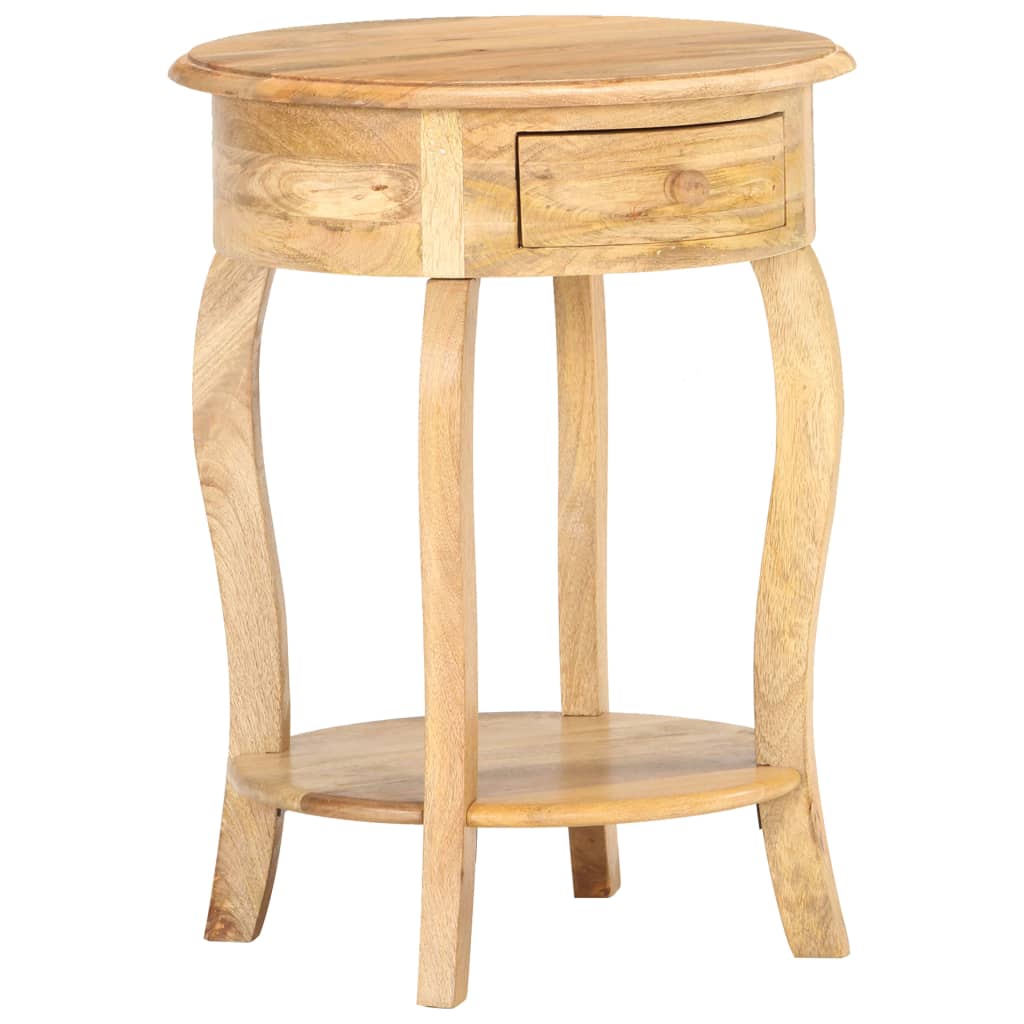 Side Table 37X37X61 Cm Solid Mango Wood
