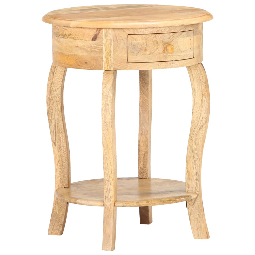 Side Table 37X37X61 Cm Solid Mango Wood