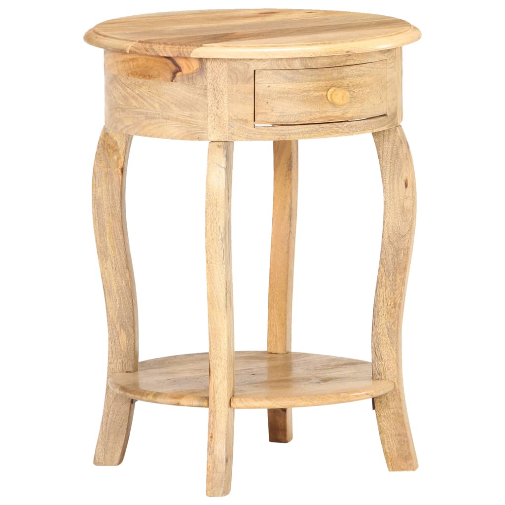 Side Table 37X37X61 Cm Solid Mango Wood