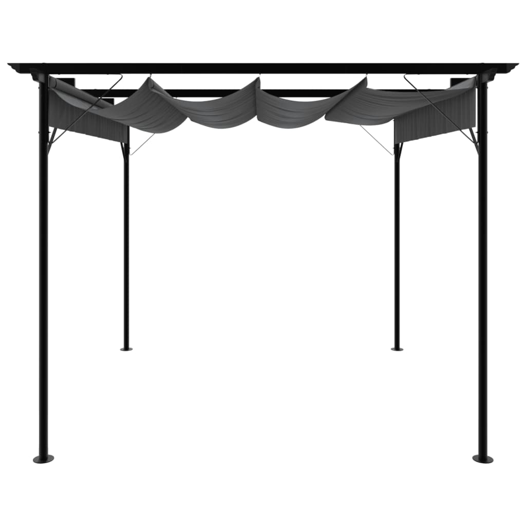 Pergola With Retractable Roof 3X3 M Steel 180 G/M²